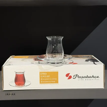 استکان نعلبکی پاشاباغچه طرح لینکا کد 96572 بسته 6 عددی