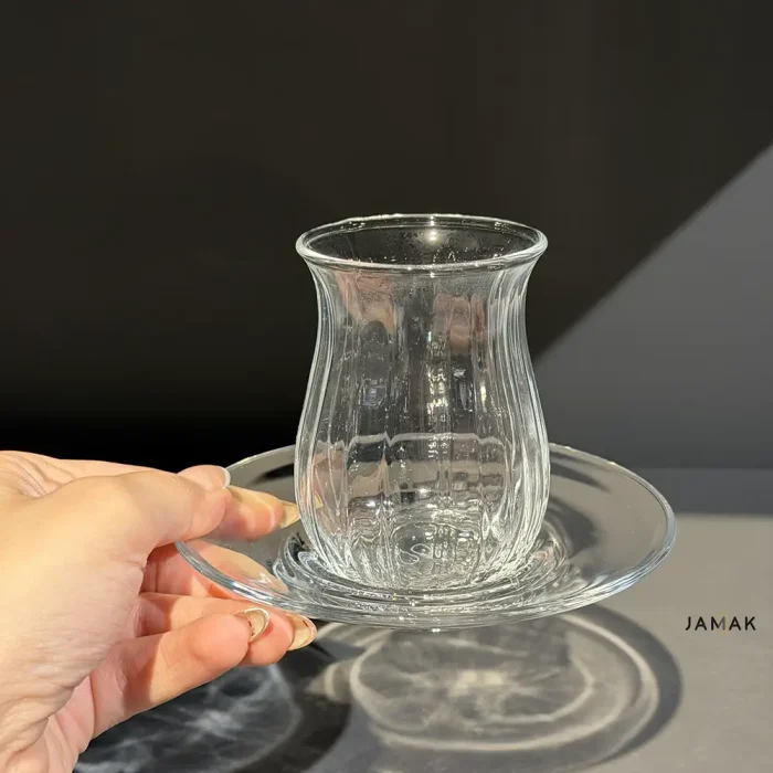استکان نعلبکی پاشاباغچه طرح لینکا کد 96572 بسته 6 عددی - تصویر 4