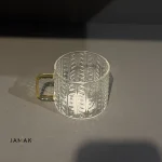 شات پیرکس دسته طلایی طرح برگی کد 1994 - تصویر 2