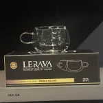 فنجان قهوه خوری دوجداره بزرگ lerava - یک عددی
