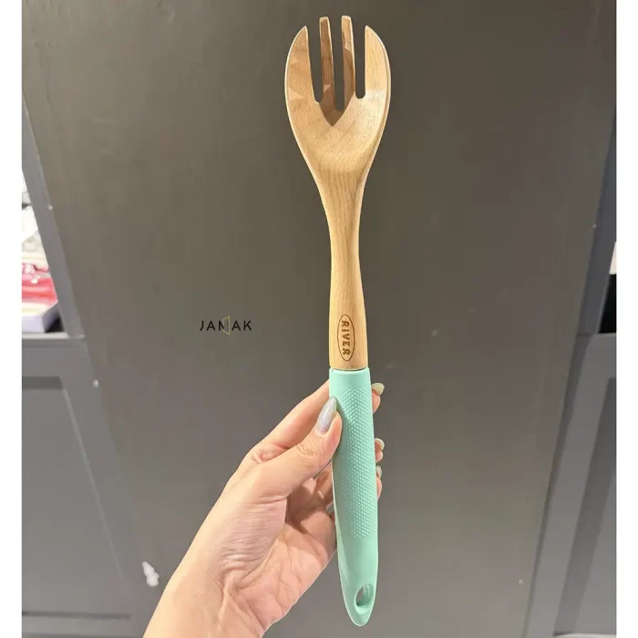 کفگیر ملاقه سیلیکونی سطلی سبز ریور کد ۸۵۰۶ - تصویر 2