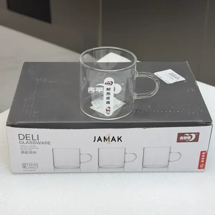 فنجان قهوه خوری پیرکس 130 میل Deli Glassware عددی - تصویر 4