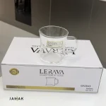 نیم‌لیوان پیرکس دسته‌ رنگی و ساده Lerava مدل GPZB45 عددی - تصویر 7