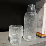 بطری آب شیشه‌ای طرح برجسته کاردیکا | Cardica - تصویر 2