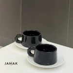 فنجان نعلبکی لته Black & White - یک عددی