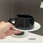فنجان نعلبکی لته Black & White - یک عددی - تصویر 2