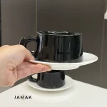 فنجان نعلبکی لته Black & White - یک عددی - تصویر 4
