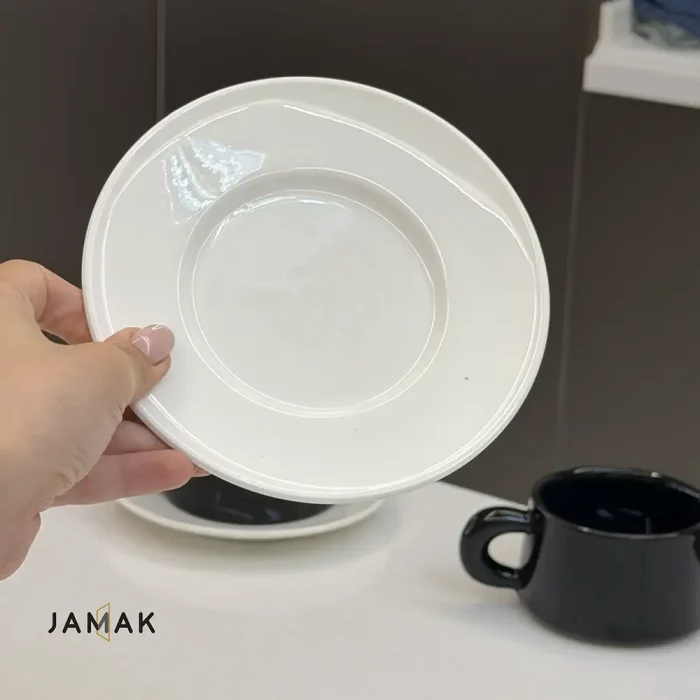 فنجان نعلبکی لته Black & White - یک عددی - تصویر 5